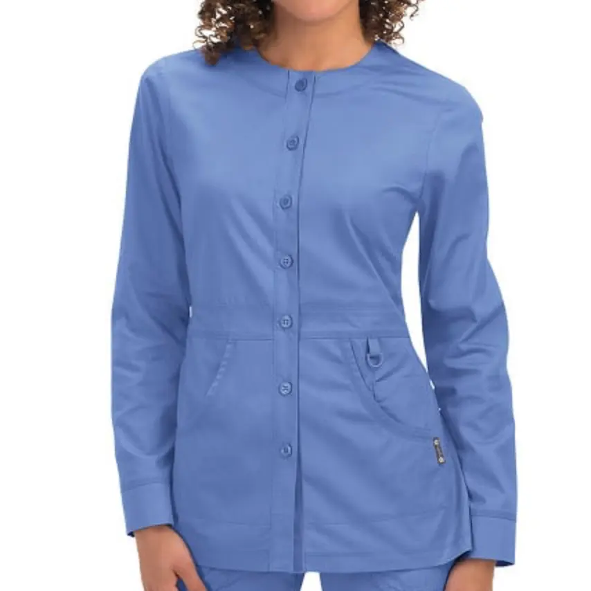 Customized Long Sleeve Solid Women Nursing Uniforms Medical Scrubs Jacket Hospital Scrub Uniform for Hospital Scrub Tops MSDS,CE