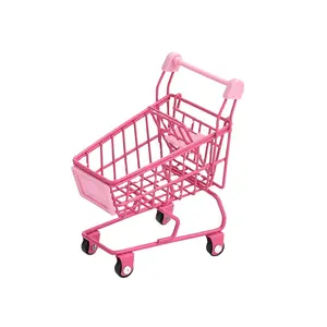 Popular Portable Fashion Mini Supermarket Hand Trolleys y Storage Holder