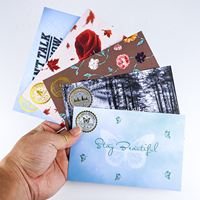 Carte postale personnalisée A6 4x6 5x7 pouces 300gsm 600gsm, lot de cartes postales personnalisées, impression couleur intégrale avec dorure à chaud et emballage