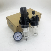 Séparateur d'huile et d'eau pour outils pneumatiques Airtac AFC2000C1 avec filtre à air et fonction de régulation de pression G1/4 AFC2000