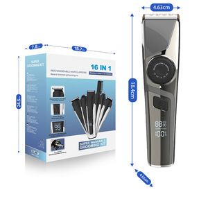 Cortadora de Pelo Eléctrica Recargable con Pantalla Digital, Cuerpo Metálico, 15W, 7000-9000rpm, para Uso Doméstico - Product Image 3