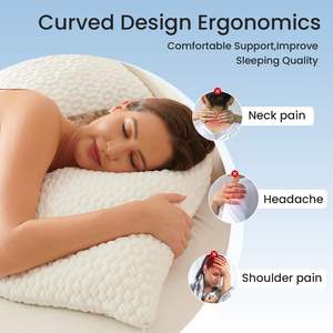 Höhen verstellbar Ergonomisch geschreddert Memory Foam Bett kissen Großhandel <span class=keywords><strong>Crescent</strong></span> Moon Shape <span class=keywords><strong>Shaped</strong></span> Foam Nacken kissen zum Schlafen - Product Image 4