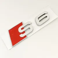 Emblema Adhesivo 3D de ABS Cromado Negro con Logo S3 S4 S5 S6 S7 S8 para Maletero de Coche para Audi 8Y 8P 8V B6 B8 B9 8T C4 C6 C7 C8 Accesorios