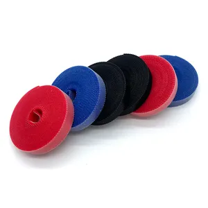 Colorful Hook And Loop Strap Reusable Fastener Tape Back To Back Self Adhesive Double Side Hook And Loop Cable Ties Wire Ties