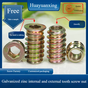 <span class=keywords><strong>Tuerca</strong></span> hexagonal interior <span class=keywords><strong>de</strong></span> tipo pasante, <span class=keywords><strong>tuerca</strong></span> <span class=keywords><strong>de</strong></span> diente exterior preincrustada oculta, conector <span class=keywords><strong>de</strong></span> muebles, herrajes, grado 4.8, color - Product Image 5