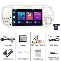 OEM/ODM Écran tactile 7 pouces Android GPS Autoradio avec WiFi intégré pour Fiat 500 Abarth 2007-2015 Carplay sans fil Multimédia