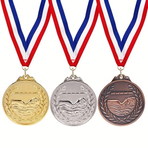 Recuerdo de medallas de competición de natación personalizado en aleación de zinc para el premio oficial del partido deportivo - Product Image 1