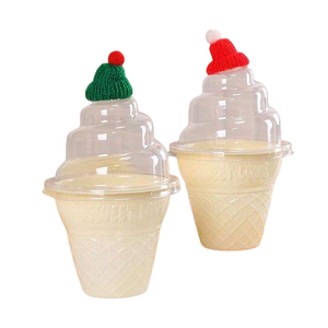 กล่องพลาสติกใส่ขนมหวานรูปไอศกรีมสไตล์คริสต์มาสแบบใหม่ - Product Image 1