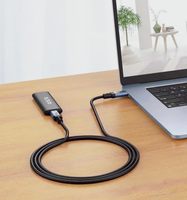 Cable SYONG Tipo-C 3.2 Gen2 a Tipo C, Transferencia de Datos de 20 Gbps, Carga PD de 100 W, Compatible con MacBook, CarPlay, Monitor Portátil
