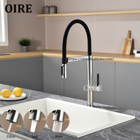 Robinet de cuisine extractible en nickel brossé pour eau potable, purificateur d'eau, fourni par l'usine