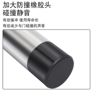 Butée de porte en acier inoxydable Jin Aoding, matériau 201, caoutchouc épaissi anti-collision, fixation au sol, usage général - Product Image 5