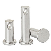 DIN 1444 ISO 2341b A2 304 Baja Tahan Karat Pin Clevis Berbahu Kepala Bulat Pin Silinder Galvanis dengan Lubang M3