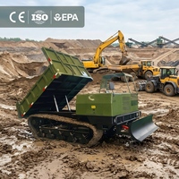 Neuer Schwerlast 10T Diesel-Raupendumper Weichai Euro 5 Linkslenker Hydraulischer Kippanhänger für Geländetransport
