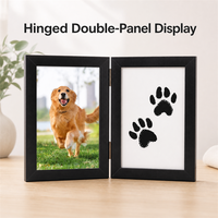Urne commémorative moderne en bois, durable, avec double charnière, pour empreintes de pattes de chien et de chat, 6 et 7 pouces, à monter soi-même, pour le marché international