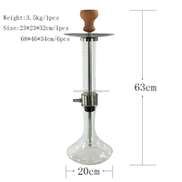Chicha en acrylique au design unique, nouvelle arrivée, Huqqa, bar lounge de nuit, pipe à chicha