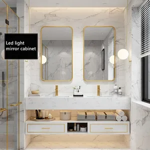 New Bathroom Design Wall Mounted Classic Luxury Bathroom Vanity Cabinet with Sink