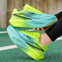 Chaussures de course ultra-légères pour hommes et femmes avec plaque en carbone, design sportif tendance, semelle intérieure EVA, chaussures de sport