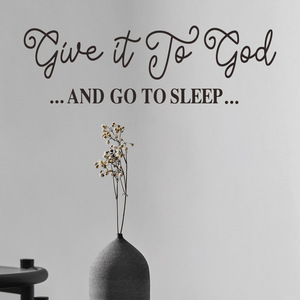 Adesivi <span class=keywords><strong>murali</strong></span> con citazioni cristiane 'Dai <span class=keywords><strong>IT</strong></span> al Signore' Adesivi <span class=keywords><strong>murali</strong></span> in vinile in corsivo in PVC per la camera da letto - Product Image 4