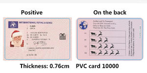 YOUKI HF Licencia <span class=keywords><strong>de</strong></span> <span class=keywords><strong>Conducir</strong></span> <span class=keywords><strong>de</strong></span> Papá Noel, Tarjetas <span class=keywords><strong>de</strong></span> Regalo Pequeñas <span class=keywords><strong>de</strong></span> Navidad, Plástico, 8.5x5.4cm - Product Image 4