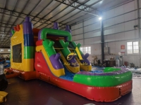 Maison de rebond de jeu de fête de carnaval avec bloc de piscine Combo gonflable château de saut bannière personnalisée trampoline gonflable