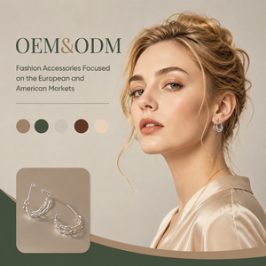 Ear enlace oem odm Wholesale Silver Plated Multi Layer <b>Chain</b> C Shape <b>Stud</b> <b>Earrings</b> Hollow Textured Metal Women <b>Earrings</b> - Product Image 1