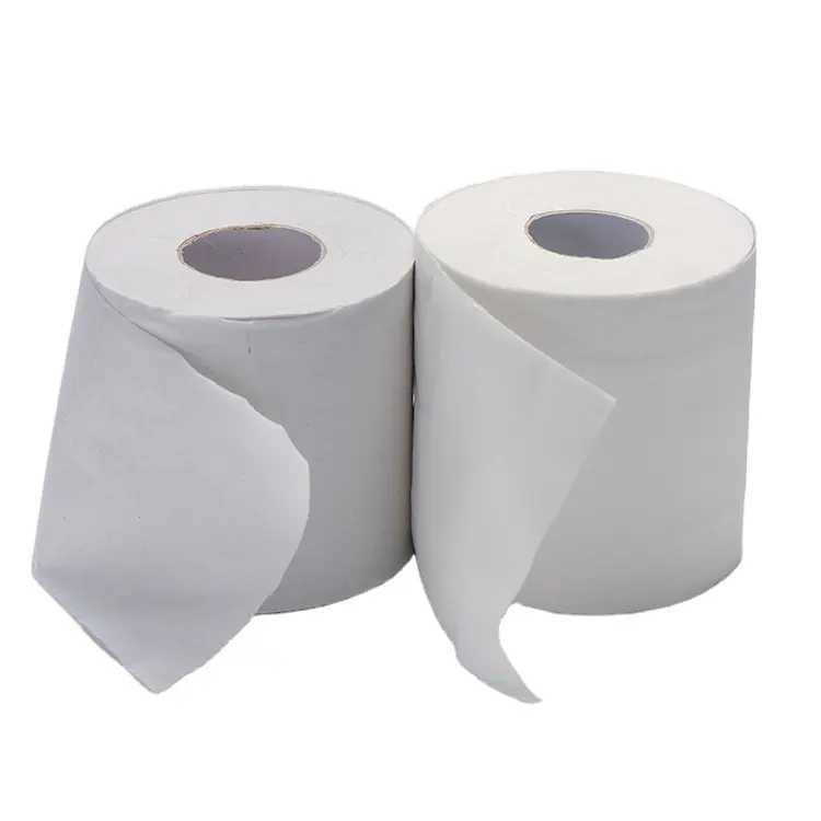 100% Zellstoff Weiß Tissue Rolle Natürlichen Papier Serviette 2 Lagen 200 Blatt Gewebe Papier Custom Präge Wc Papier