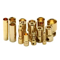 Connecteur banane doré pour batterie ESC Lipo RC, 2.0mm, 3.0mm, 3.5mm, 4.0mm, 5.5mm, 6.0mm, 8.0MM, 10 paires, 100 pièces/lot