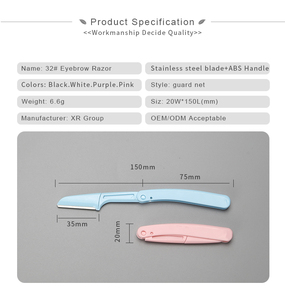 Nuevo Kit plegable de 3 uds, recortador de vello Facial de acero inoxidable, afeitadora portátil, maquinilla de afeitar, juego de maquinilla de afeitar para cejas para mujer - Product Image 4