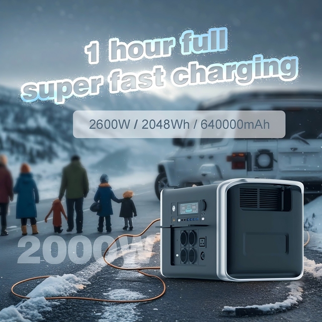 US Stock 2000W 26000W Portable Power Station 640000mAh Lithium Battery Emergency Solar Generator
