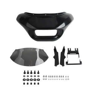 Parabrisas estilo tiburón Pazoma para faro delantero HD Softail <span class=keywords><strong>Fat</strong></span> <span class=keywords><strong>Bob</strong></span> <span class=keywords><strong>2018</strong></span>+ con montaje todo en uno estilo DS, ABS, para reacondicionamiento/actualización - Product Image 1