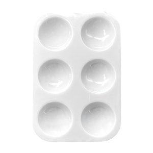<span class=keywords><strong>Palette</strong></span> <span class=keywords><strong>de</strong></span> peinture rectangulaire en plastique à 6 compartiments, blanche, pour enfants, outils simples pour <span class=keywords><strong>gouache</strong></span> et aquarelle, 12,5x8,5cm - Product Image 5