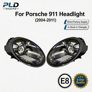 Fari Eleganti per <span class=keywords><strong>Porsche</strong></span> 911 997.2, <span class=keywords><strong>Porsche</strong></span> 997.1 911 GTS Performance, Cornice <span class=keywords><strong>Nera</strong></span> Impermeabile IP67, Parti Retrofit 2004-2011 - Product Image 1
