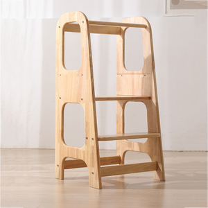 Torre di Apprendimento <span class=keywords><strong>Montessori</strong></span> Pieghevole, Sgabello in Legno Contemporaneo per Bambini, Uso Scolastico - Product Image 2
