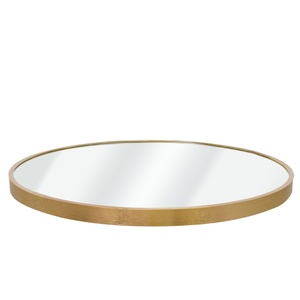 Modern Luxury 24-Inch <b>Round</b> Gold Frame Wall <b>Mirror</b> Custom Size Glass Hotel <b>Bathroom</b> Sink Living Room Decorative Sink Furniture - Product Image 2