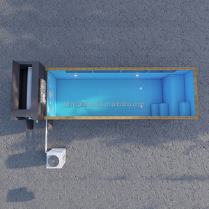 <span class=keywords><strong>Piscine</strong></span> mobile préfabriquée de luxe en conteneur maritime de 20 pieds avec revêtement en fibre de verre - Product Image 3