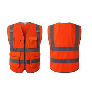 Chaleco de Seguridad Reflectante de Poliéster de 120 g/m² con Cinta Reflectante para Trabajo Nocturno y Control de Tráfico, Logotipo Personalizado - Product Image 2