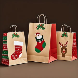 Sac en papier de luxe avec poignée en ruban, logo personnalisé, emballage cadeau haut de gamme pour vêtements, pour boutique et promotion de marque - Product Image 3