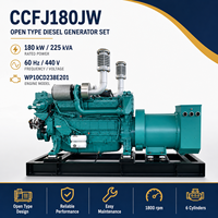 Groupe électrogène diesel marin SCDC180JW 180 kW 225 kVA 6 cylindres alimenté par SCDC WP10CD200E201 pour bateau de patrouille et ferry de passagers