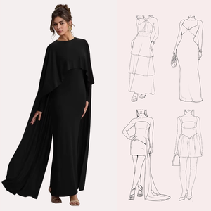 Robe longue <span class=keywords><strong>de</strong></span> soirée personnalisable, style vintage conservateur, collection Eid, robe <span class=keywords><strong>de</strong></span> soirée longue, fine, blanche, à une seule couche - Product Image 3