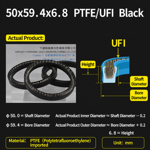 Joint d'étanchéité rotatif pour arbre de pompe chimique haute température en PTFE, à ressort en U, robuste, de marque Ceimin - Product Image 3