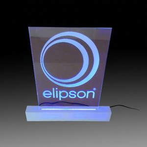 Enseigne LED moderne en acrylique pour affichage vertical sur bureau - Décoration lumineuse personnalisée pré-assemblée pour la promotion des boutiques et des marques - Product Image 1