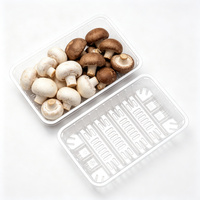 Barquette alimentaire rectangulaire en plastique PET transparent, épaisseur 0,3 mm, pour salades, tomates cerises, champignons, pois, brocoli - Vente en gros