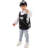 Chaleco de Policía para Niños, Disfraz de FBI, Ropa para Representaciones Escénicas, Poliéster para Niños, Zhejiang Sin Etiqueta, FBI58 Seguridad