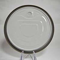 Porcelaine blanche enduite 214 #   Couvercle de boîte TFS avec languette de traction argentée