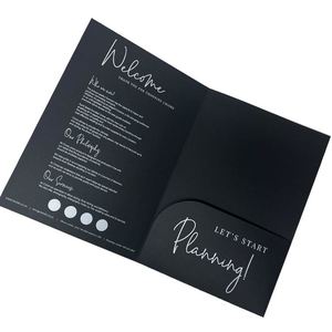 Custom Office Document Presentation Pocket <b>Folder</b> Paper File Cardboard Logo Digital Printed - Product Image 1