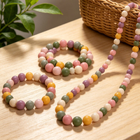 Vente en gros de nouvelles perles rondes souples sans BPA de 15 mm, perles en silicone de qualité alimentaire, perles opales pour la fabrication de stylos/bijoux