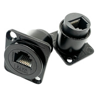 Coupleur RJ45 GIET, connecteur étanche IP67 de type D, adaptateur de montage sur panneau RJ45 avec fiche femelle blindée CAT6