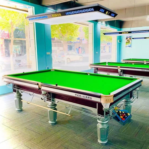 Meilleures ventes : Tables de billard avec tissu en cuir, design moderne, plateau en <span class=keywords><strong>ardoise</strong></span> <span class=keywords><strong>pour</strong></span> <span class=keywords><strong>craie</strong></span> de billard et bâton de ping-pong - Product Image 2