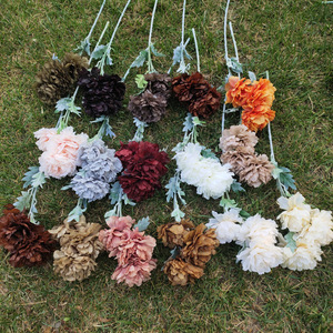 Yiyi Flowers 3 Head <b>Peony</b> <b>Artificial</b> Flowers 30cm-100cm Silk Wedding Decor Home Decoration - Product Image 2