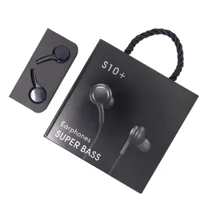 JYD S10+ S10 wholesale cheap 3.5mm wired earphone headphone with box in ear handsfree earphone for android phone